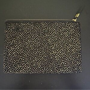Madewell The Leather Pouch Clutch: Painted Leopard Calf Hair Edition